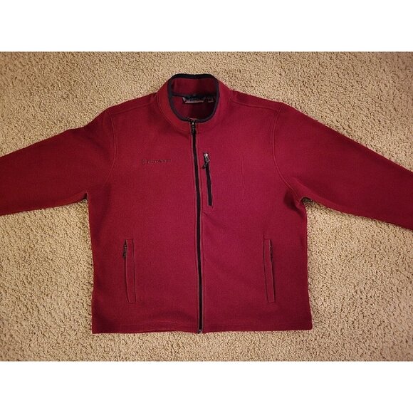 Free Country Burgundy/Dark Red Full Zip Fleece Winter Jacket Mens Size XXL/2XL - Picture 2 of 13